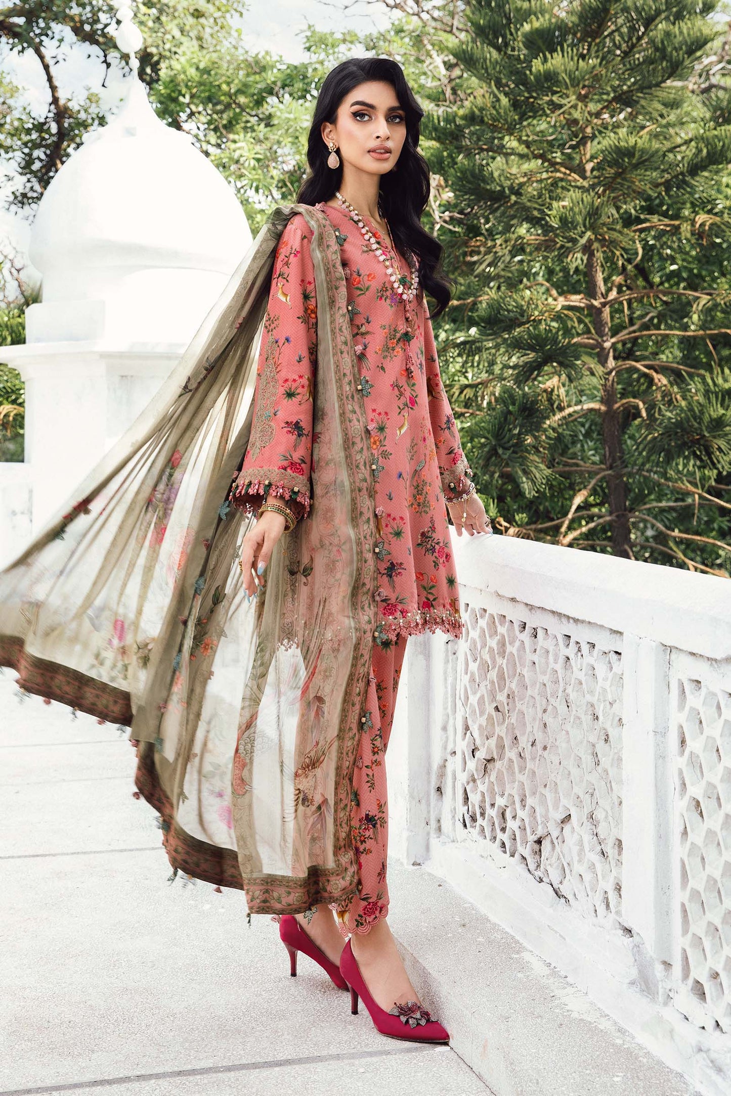 Zab - Summer 3PC Lawn Digital Printed Dress - zab1380