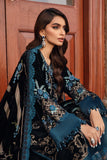 3PC Embroidered Velvet Dress with Plachi Velvet Shawl - zab995