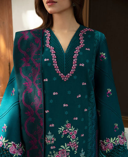 Sobia Nazir - Winter 3PC Dhanak Embroidered Suit - zab1148
