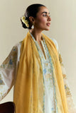Mushq - 3PC Dhanak ChickenKari Embroidered Suit - zab1129