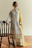 Mushq - 3PC Dhanak ChickenKari Embroidered Suit - zab1129