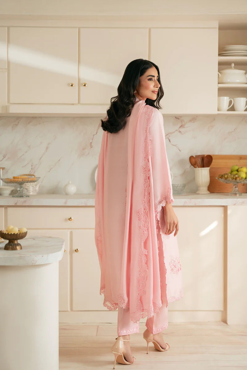 Nisa, Lawn 3.piece embroidered Summer suit with Orgenza dupatta - zab1311