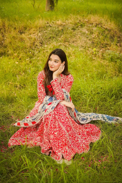 Zab - Summer 3PC Lawn Digital Print Dress - zab1362