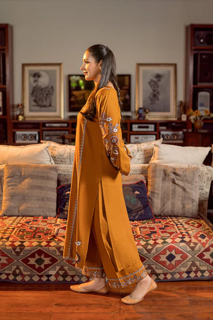 Urge - 2PC DHANAK EMBROIDERED SHIRT AND EMBROIDRED SLEEVES -zab1260