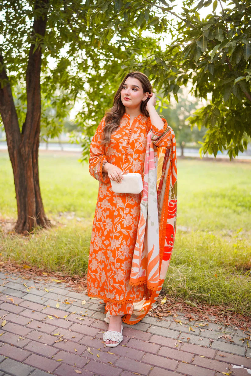 Sapphire - Summer 3PC Lawn Digital Printed Dress - zab1238