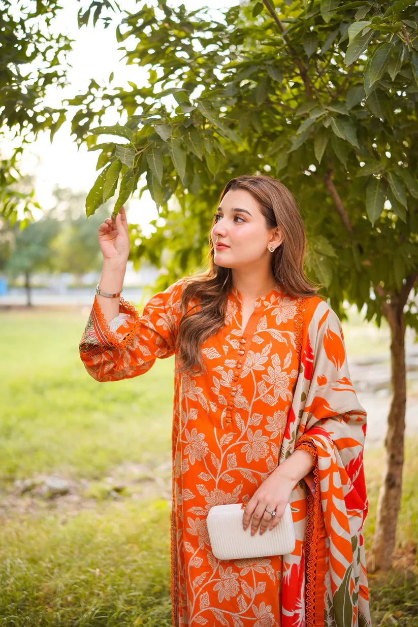Sapphire - Summer 3PC Lawn Digital Printed Dress - zab1238