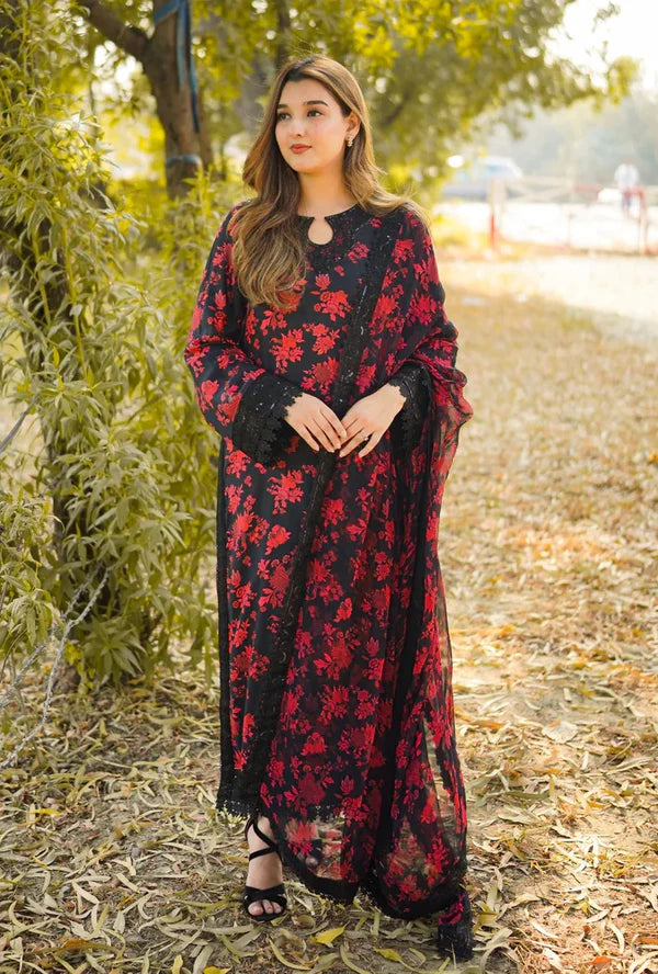 Zab - Summer 3PC Lawn Digital Printed Dress - zab1363