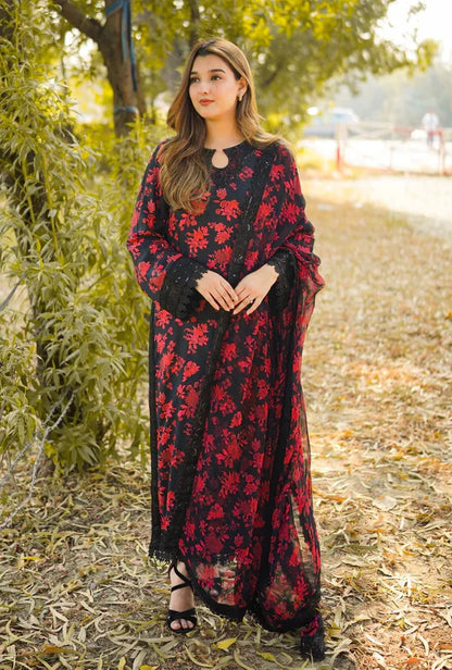 Zab - Summer 3PC Lawn Digital Printed Dress - zab1363
