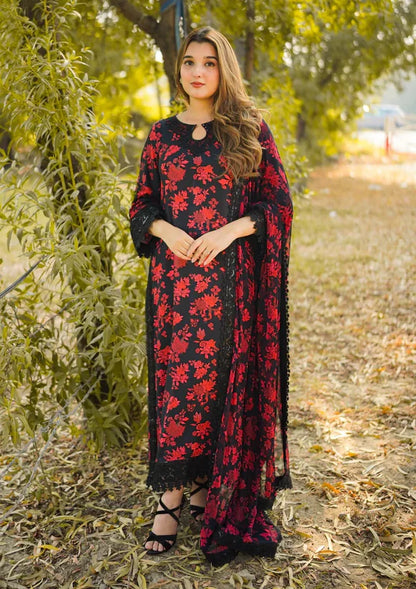 Zab - Summer 3PC Lawn Digital Printed Dress - zab1363