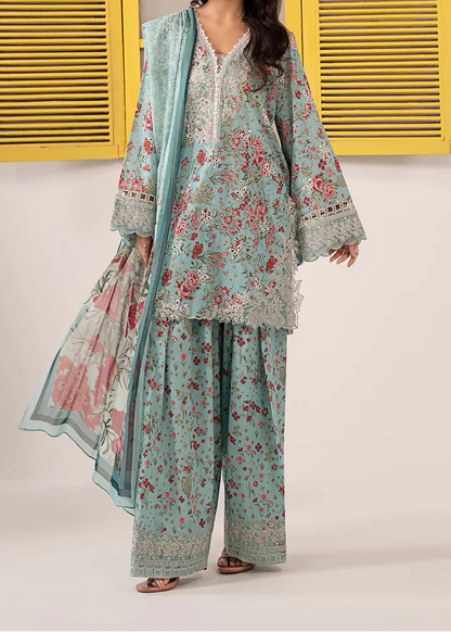 Zab - Summer 3PC Lawn Digital Printed Dress - zab1368