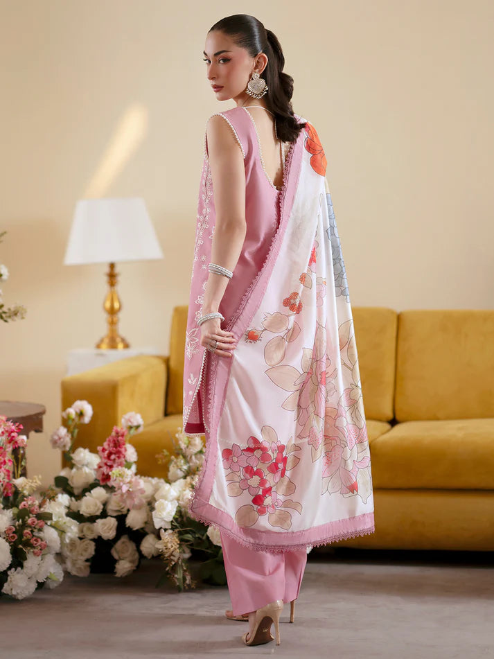Sapphire - Summer 3PC Lawn Embroidered Suit - zab1396