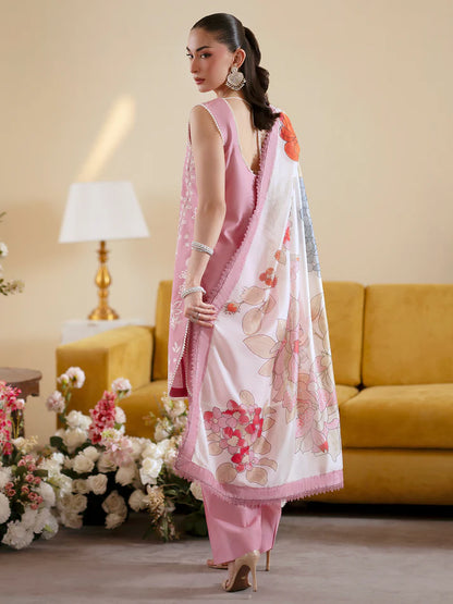 Sapphire - Summer 3PC Lawn Embroidered Suit - zab1396