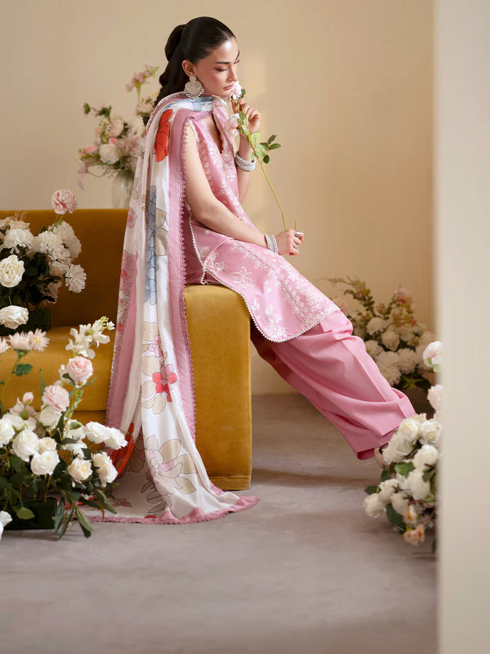 Sapphire - Summer 3PC Lawn Embroidered Suit - zab1396