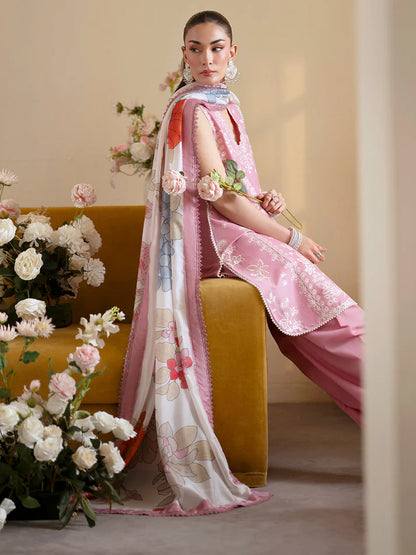 Sapphire - Summer 3PC Lawn Embroidered Suit - zab1396