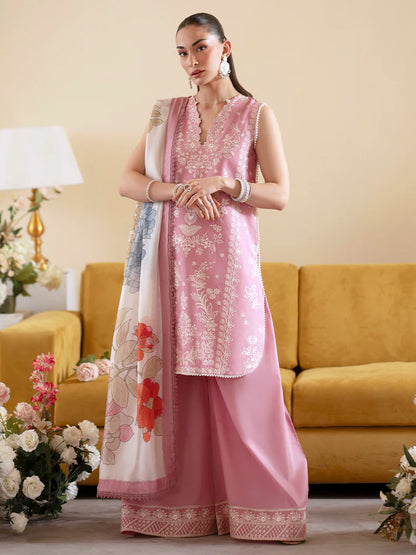 Sapphire - Summer 3PC Lawn Embroidered Suit - zab1396
