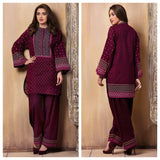 zab415-Laj wanti 2Pc Embroidered Lawn Suite With Fully Embroidered trouser & Patches