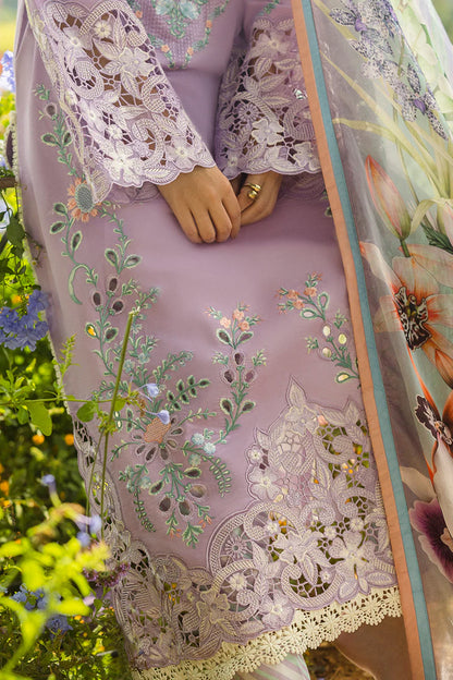 Maria B - 3PC Dhanak Chickenkari Embroidered Suit - zab1029