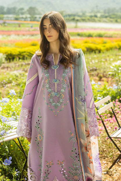 Maria B - 3PC Dhanak Chickenkari Embroidered Suit - zab1029