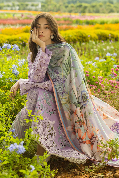 Maria B - 3PC Dhanak Chickenkari Embroidered Suit - zab1029