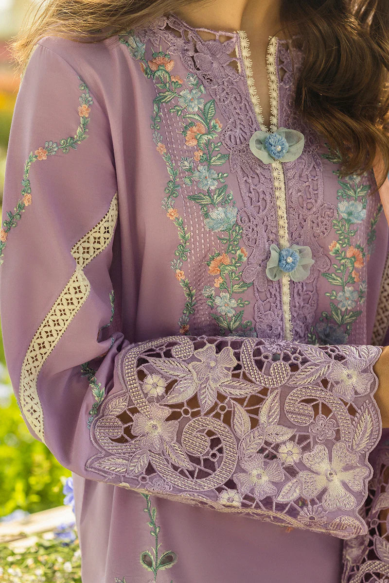 Maria B - 3PC Dhanak Chickenkari Embroidered Suit - zab1029