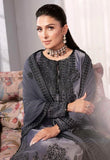 Asim Jofa - Velvet Dress with Pure Chiffon Embroidered Dupatta - zab991