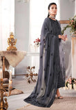 Asim Jofa - Velvet Dress with Pure Chiffon Embroidered Dupatta - zab991
