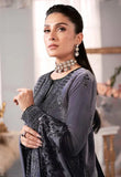 Asim Jofa - Velvet Dress with Pure Chiffon Embroidered Dupatta - zab991