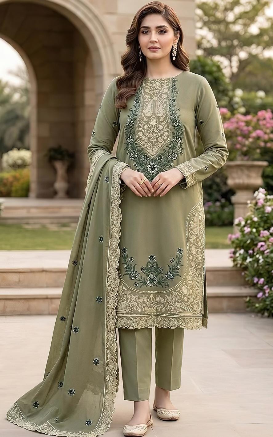 Maria B - Winter Dhanak 3-Piece Suits - zab1545
