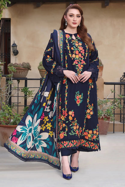 Asim Jofa, unstitched 3 piece Lawn sequence embroidered suit - zab1332