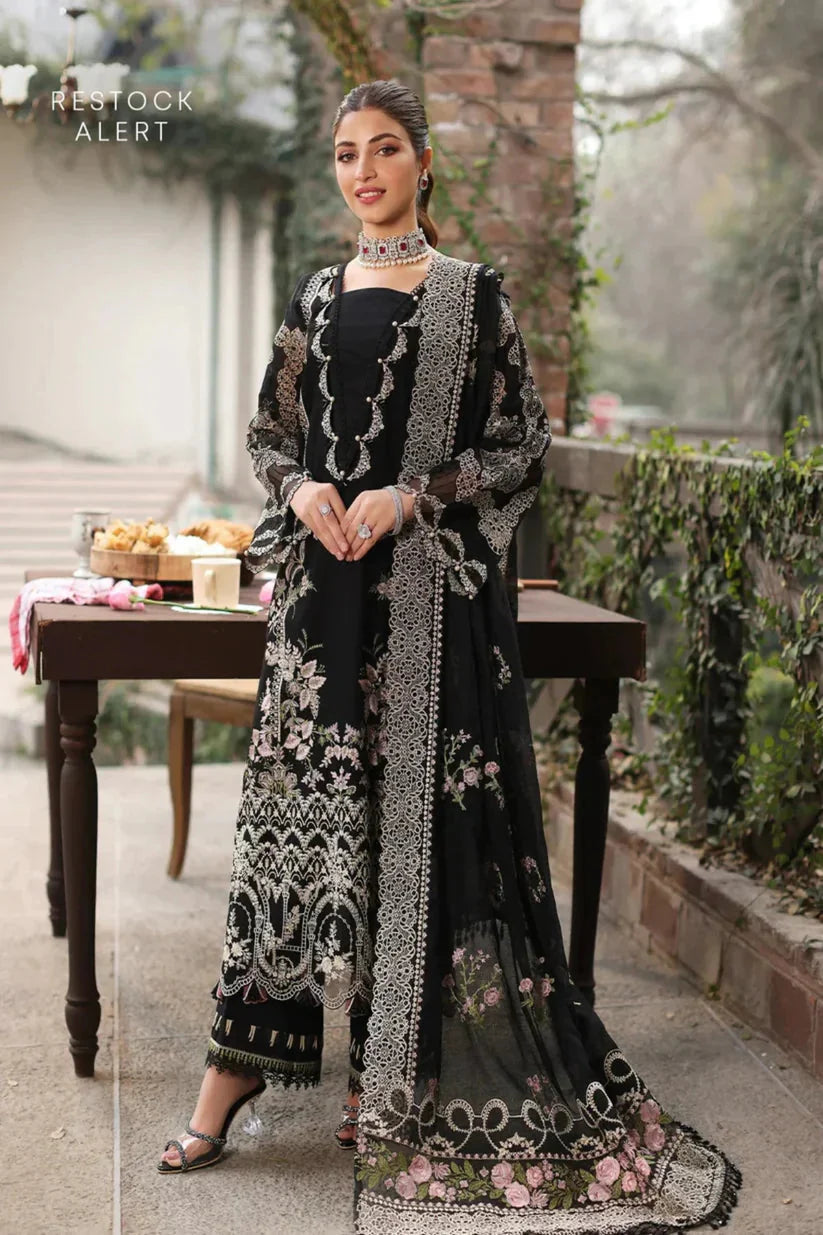 ZAB - Unstitched Luxury Lawn Heavy Embroidered 3PC Suit - zab1302