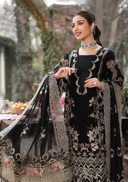 ZAB - Unstitched Luxury Lawn Heavy Embroidered 3PC Suit - zab1302