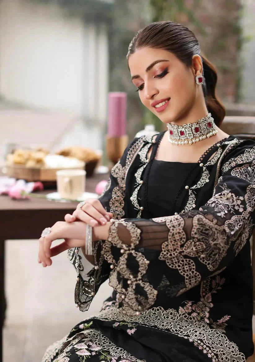 ZAB - Unstitched Luxury Lawn Heavy Embroidered 3PC Suit - zab1302
