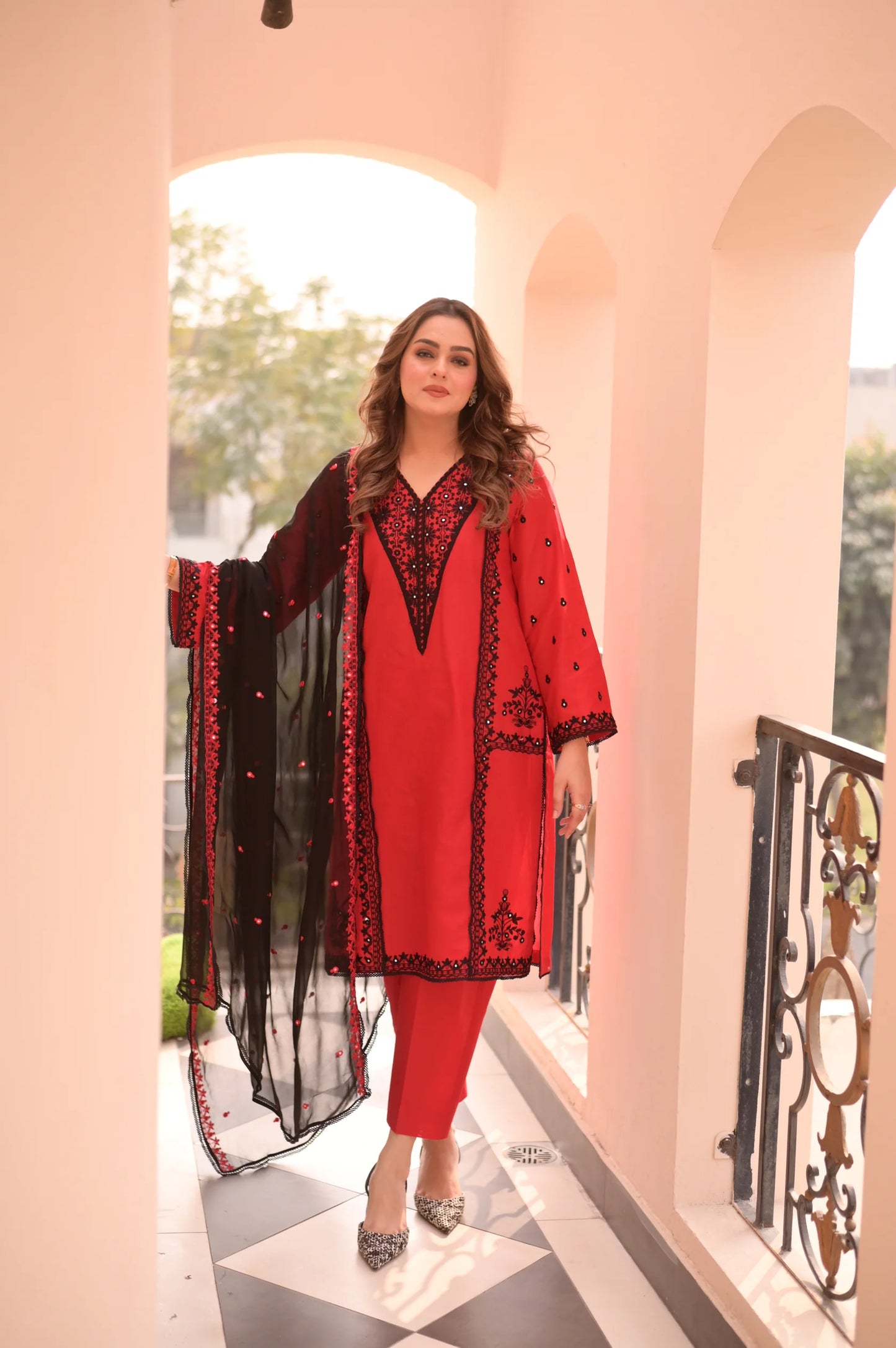 Aneela's - Unstitched Luxury Lawn Sequence Embroidered 3PC Suit - zab1408