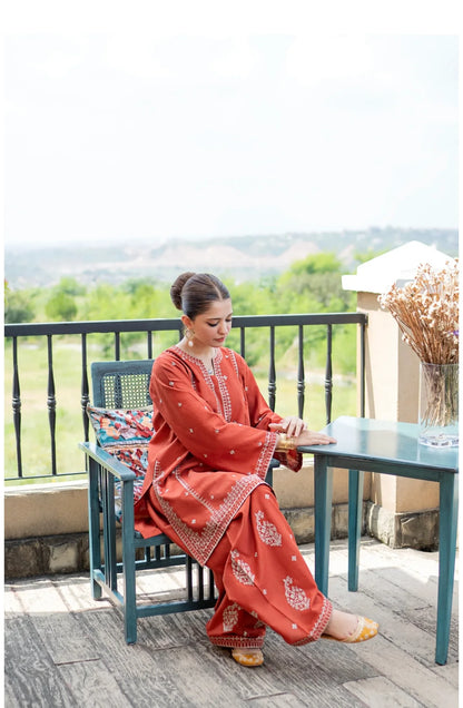 Batik - 2Pc Embroidered Lawn Suite With Fully Embroidered trouser - zab1407