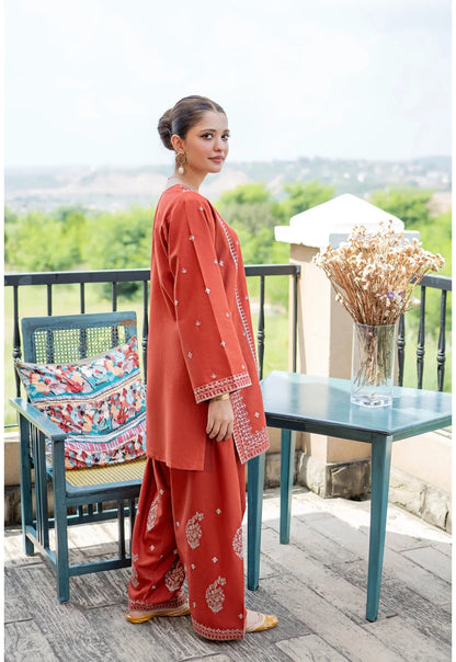 Batik - 2Pc Embroidered Lawn Suite With Fully Embroidered trouser - zab1407