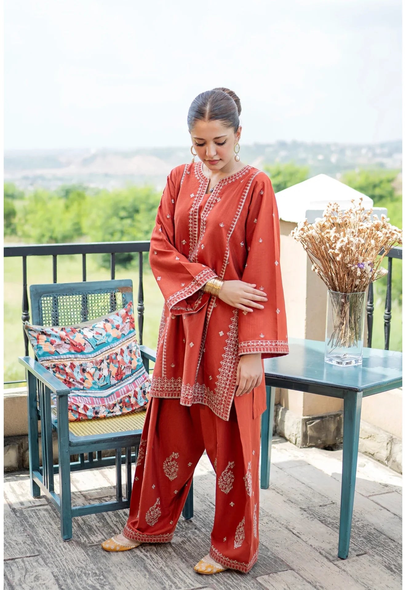 Batik - 2Pc Embroidered Lawn Suite With Fully Embroidered trouser - zab1407