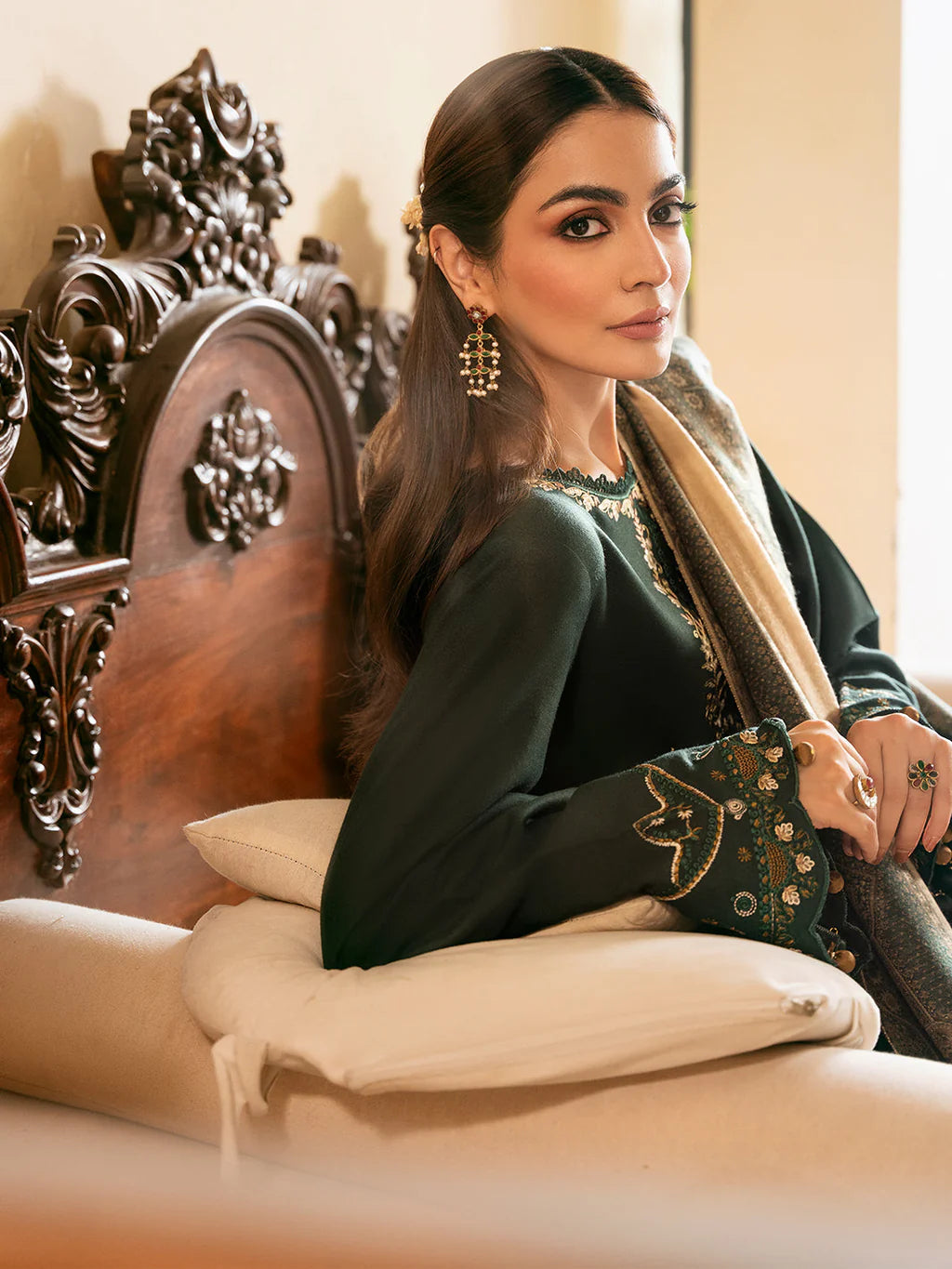 IZEL-3PC LAWN EMBROIDERED SHIRT WITH CHIFFON PRINT DUPATTA -zab1253