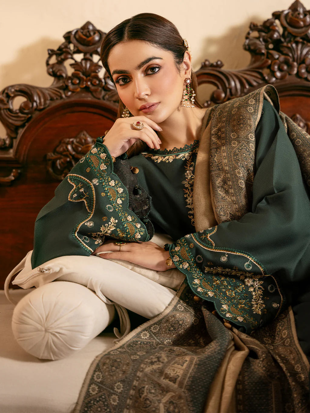 IZEL-3PC LAWN EMBROIDERED SHIRT WITH CHIFFON PRINT DUPATTA -zab1253