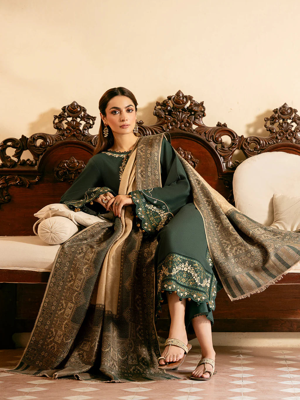 IZEL-3PC LAWN EMBROIDERED SHIRT WITH CHIFFON PRINT DUPATTA -zab1253