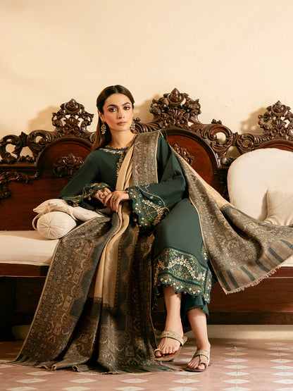 IZEL-3PC LAWN EMBROIDERED SHIRT WITH CHIFFON PRINT DUPATTA -zab1253
