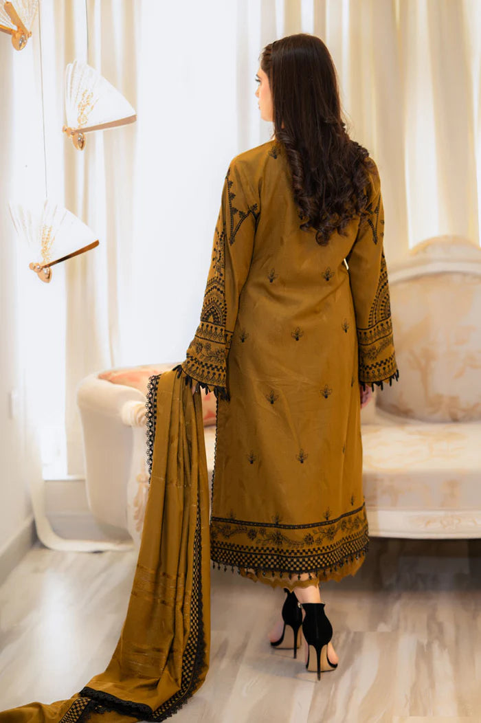 Baroque - 3PC Lawn Embroidered Suit - zab1021