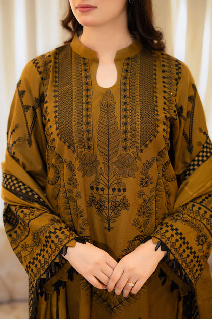 Baroque - 3PC Lawn Embroidered Suit - zab1021