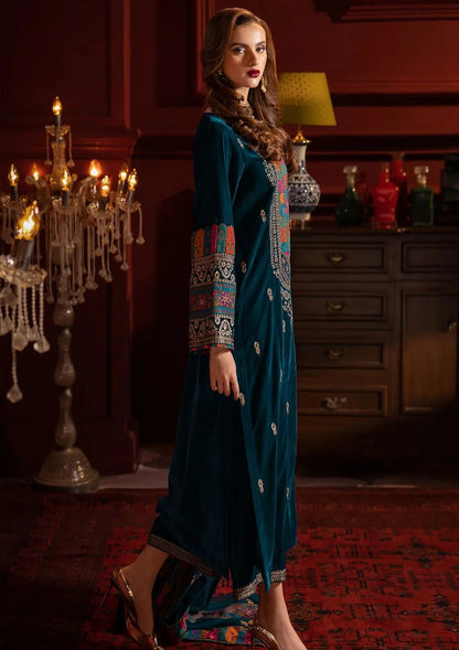 Asim Jofa - 3pc Embroidered Velvet Dress - zab988