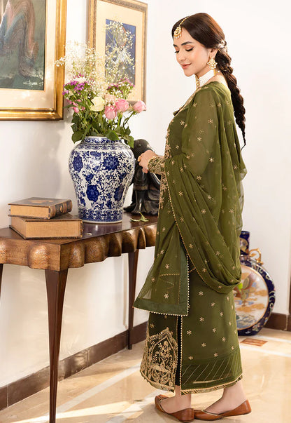 Jazmin - Embroidered Velvet 3-Piece Dress - zab940