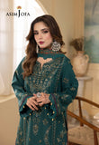 Asim Jofa, unstitched 3 piece embroidered winter suit - zab1140