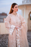 Zarpash Chikenkari Embroidered Dhanak Three Piece Zarpash - zab1187