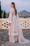 Zarpash Chikenkari Embroidered Dhanak Three Piece Zarpash - zab1187