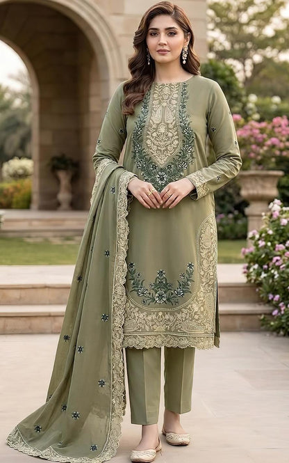 Maria B - Winter Dhanak 3-Piece Suits - zab1545