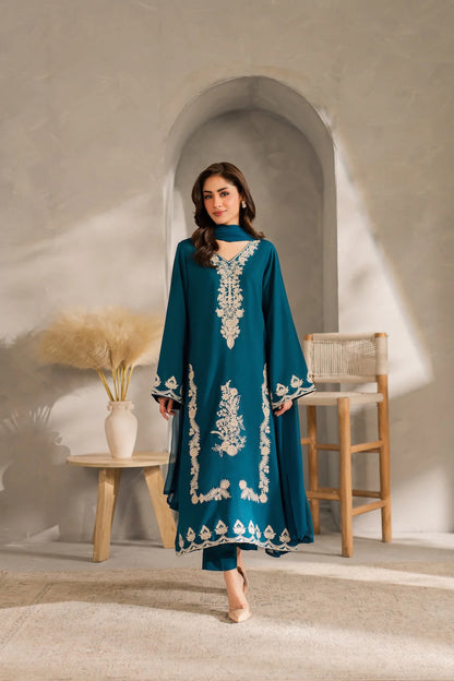 iznik - Winter 3PC Dhanak Embroidered Suit - zab1292