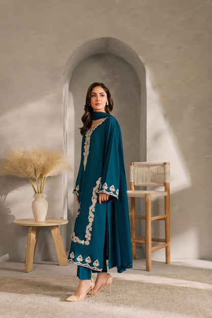 iznik - Winter 3PC Dhanak Embroidered Suit - zab1292